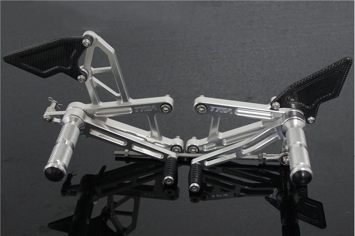 Kit marchepied racing cnc argent Tyga Yamaha YZF-R25/R3