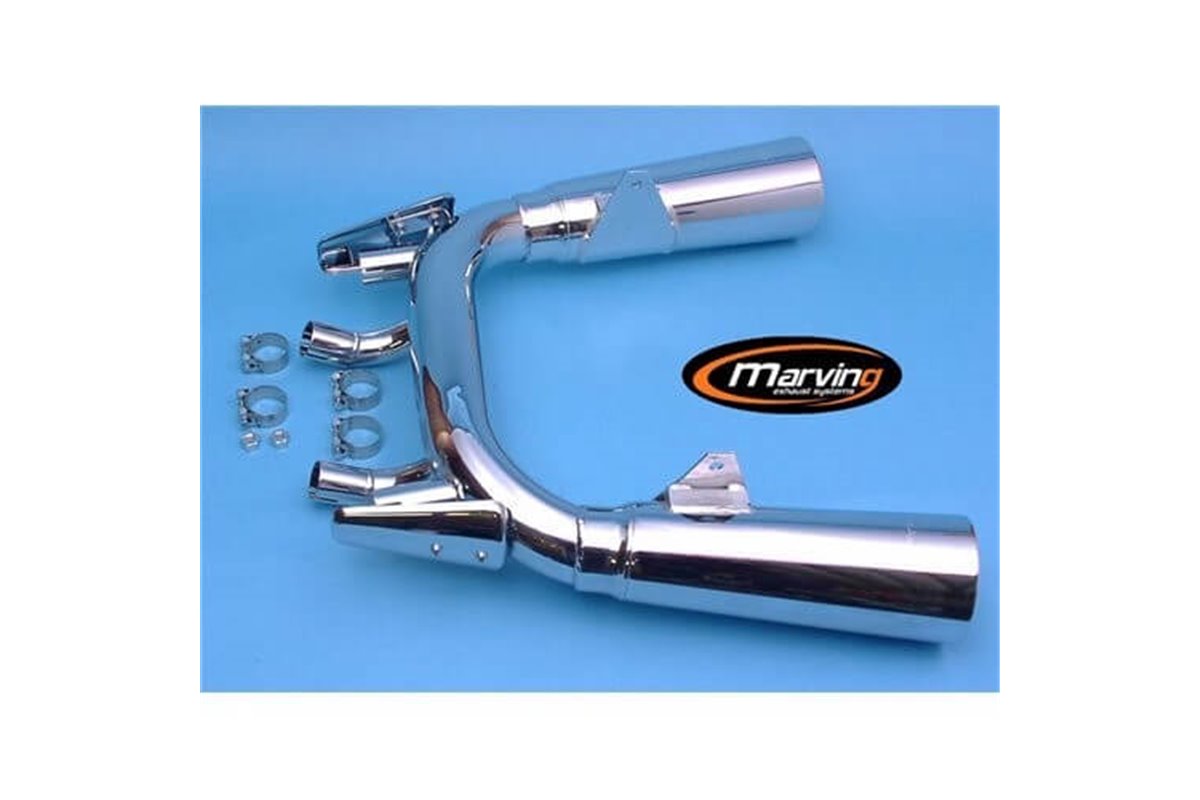 SILENCERS EXHAUST CHROME MARVING YAMAHA V MAX 2EN / 2LT / 2WE 1985 2002