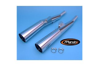 SILENCERS EXHAUST CHROME MARVING YAMAHA XS 400 DOHC 12E 1982 1987