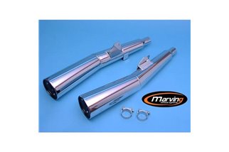 SILENCERS EXHAUST CHROME APPROVED MARVING YAMAHA XJ 550 1981 1985