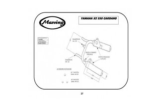 EXHAUST SILENCERS TERMINALS CHROME MARVING YAMAHA XZ 550 CARDANO 1982 1984