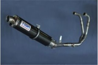 Set exhaust pipe with carbon silencer Tyga Yamaha YZF-R25/R3