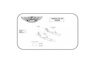 TERMINALI SCARICHI SILENZIATORI CROMO MARVING YAMAHA FZX 750 FAZER 2JE 1987 1989