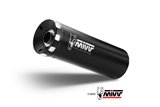 Sistema di scarico terminale RE.005.LH1BA Mivv HR-1 INOX NERO FONDELLO ALLUMINIO Royal Enfield HNTR 350 2022-24