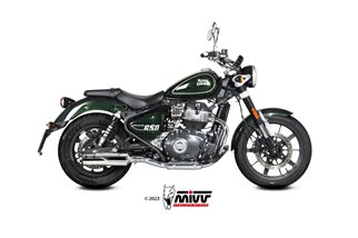 Sistema di Scarico Terminale RE.002.LH1XA Mivv HR-1 INOX Royal Enfield Super Meteor 650 2023-2024