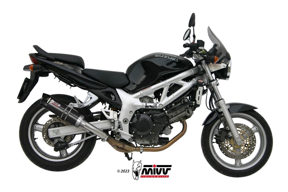 Muffler Exhaust System S.004.LXBC Mivv GP BLACK STAINLESS STEEL WITH CARBON CUP Suzuki SV 650 1999-2002