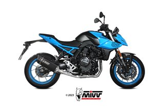 Système d'échappement complet S.063.LR1XB Mivv SR-1 NOIR ACIER INOXYDABLE Suzuki GSX-8S 2022-2024