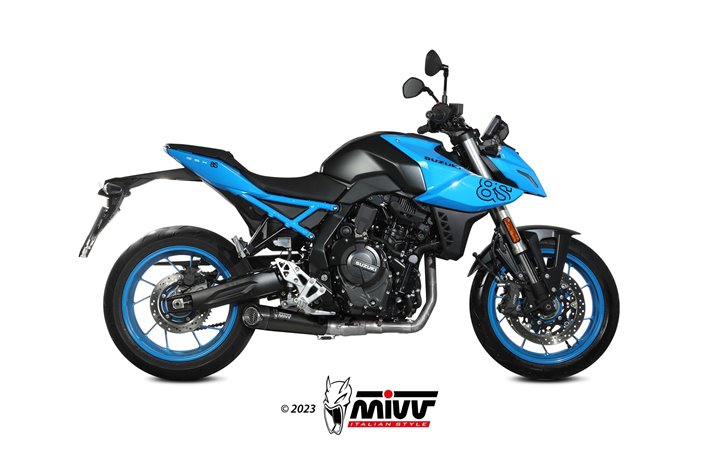 Système d'échappement complet S.062.SC5B Mivv X-M5 NOIR ACIER INOXYDABLE Suzuki GSX-8S 2022-2024