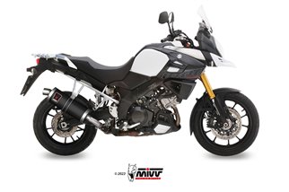 Schalldämpfer-Auspuffanlage S.042.LEKB Mivv DAKAR SCHWARZ EDELSTAHL Suzuki V-Strom 1000 2014-2000