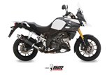 Sistema di Scarico Terminale S.042.LEKB Mivv DAKAR INOX NERO Suzuki V-Strom 1000 2014-2000