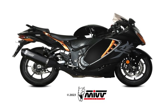 Sistema di Scarico Terminale S.060.LRTB Mivv SPEED EDGE TITANIO NERO Suzuki GSX-R 1300 Hayabusa 2021-2024