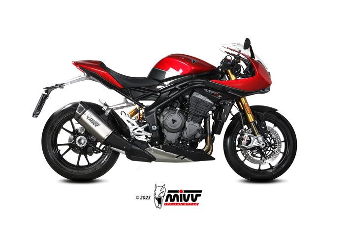 Muffler Exhaust System T.025.LR1T Mivv SR-1 TITANIUM Triumph Speed Triple 1200 RR/RS 2021-2024