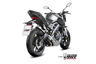 Complete Exhaust System Y.047.LXBC Mivv GP BLACK STAINLESS STEEL WITH CARBON CUP Yamaha MT-125 2015-2019