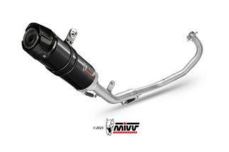 Complete Exhaust System Y.047.LXBC Mivv GP BLACK STAINLESS STEEL WITH CARBON CUP Yamaha MT-125 2015-2019