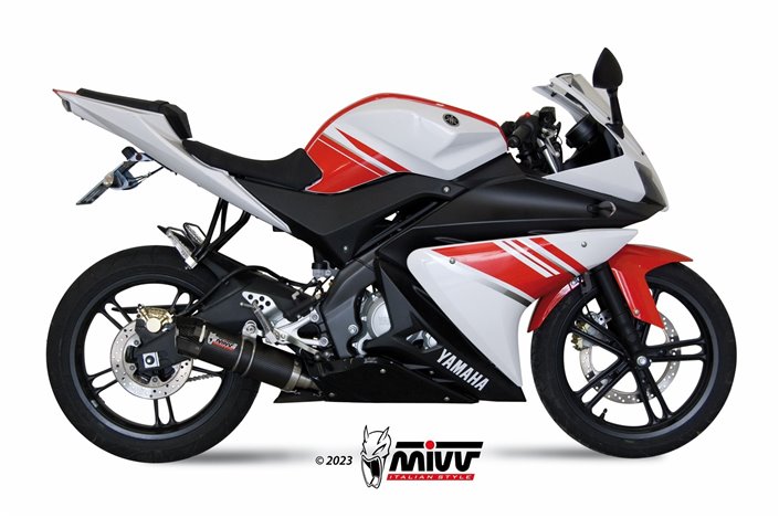 Complete Exhaust System Y.030.L2SC Mivv GP CARBON WITH CARBON CUP Yamaha YZF R125 2008-2013