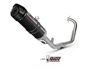 Complete exhaust system Y.030.LXBC Mivv GP BLACK STAINLESS STEEL WITH CARBON CUP Yamaha YZF R125 2008-2013