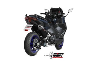 Sistema di Scarico Completo Y.073.LVC Mivv OVAL INOX NERO CON COPPA CARBONIO Yamaha T-Max 560 2022-2024