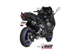 Sistema di Scarico Completo Y.073.LVC Mivv OVAL INOX NERO CON COPPA CARBONIO Yamaha T-Max 560 2022-2024