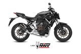 Sistema di Scarico Completo Y.045.LXBC Mivv GP INOX NERO CON COPPA CARBONIO Yamaha MT-07/FZ-07 2021-2024