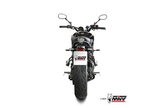 Ligne d'échappement complète Y.077.LH1BA Mivv HR-1 EMBOUT EN ALUMINIUM INOX NOIR Yamaha XSR 700 2021-2024