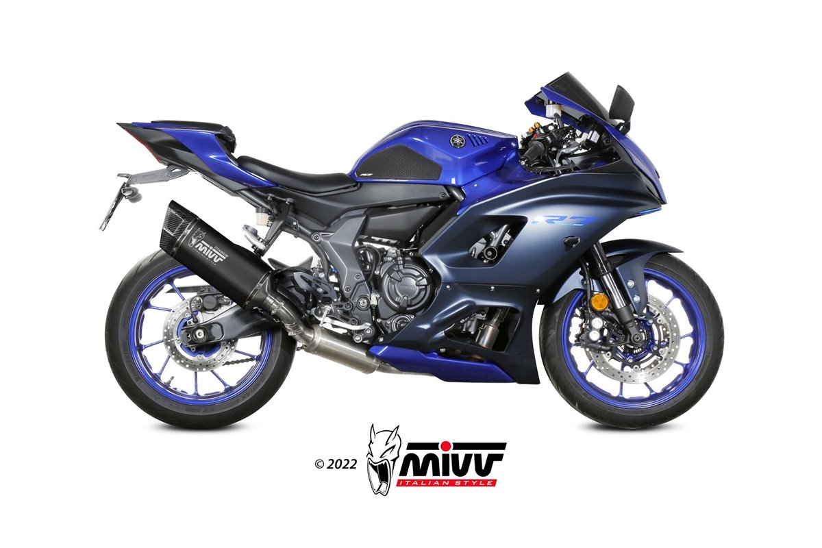 Complete Exhaust System Y.071.LR1TB Mivv SR-1 TITANIUM BLACK Yamaha R7 2022-2024