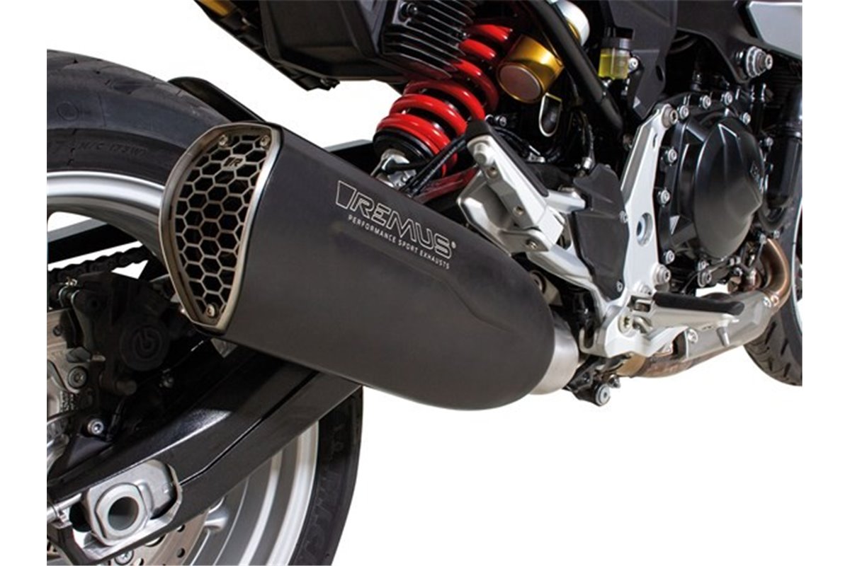 Terminal exhaust system 94783 100765 Remus NXT Racing in black steel BMW Enduro F 900 R 2020