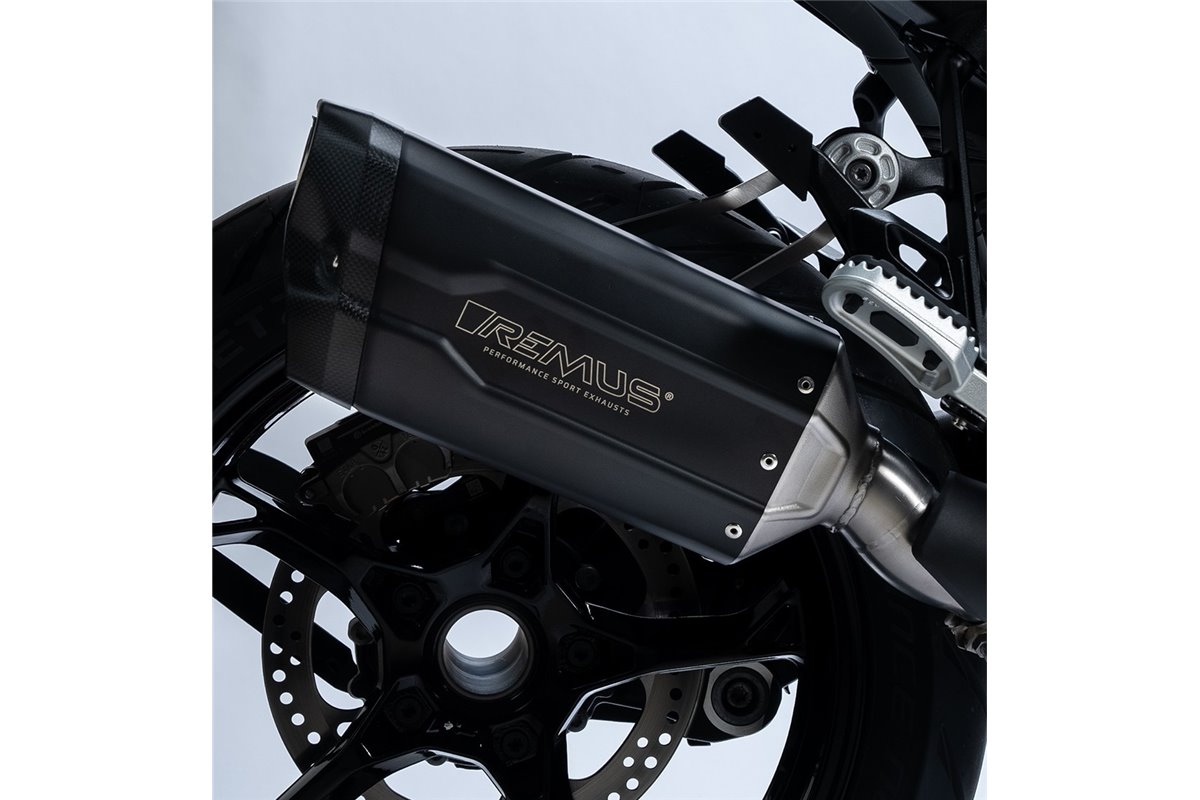 Terminal exhaust system 82783 088523 Remus 8 2.0 Racing in black steel BMW R 1300 GS 2024