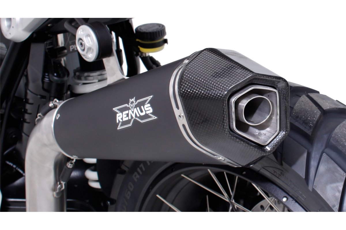 remus terminal exhaust system 086783 087516L Hypercone racing in black steel BMW R nineT 2016