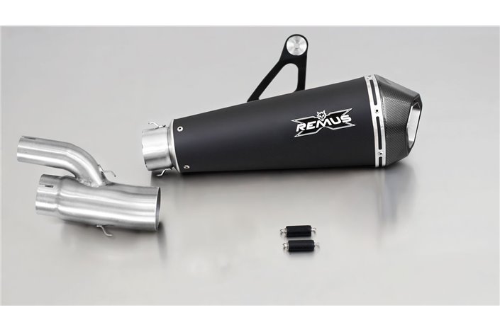 remus terminal exhaust system 056702 087017 HYPERCONE in black steel BMW S 1000 RR 2017