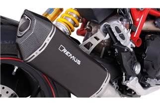 Remus terminal exhaust system 0564782 156516 Black Hawk in black steel Ducati Hypermotard 939 SP 2016-2017