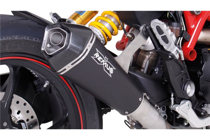 Remus terminal exhaust system 056783 156516 Hypercone in black steel Ducati Hypermotard 939 SP 2016-2017