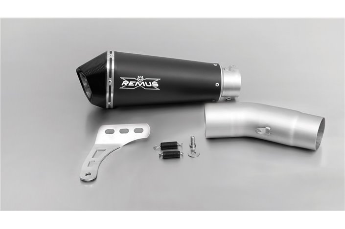 Remus terminal exhaust system 056782 158017 Hypercone Racing in black steel Ducati Monster 1200 R 2016