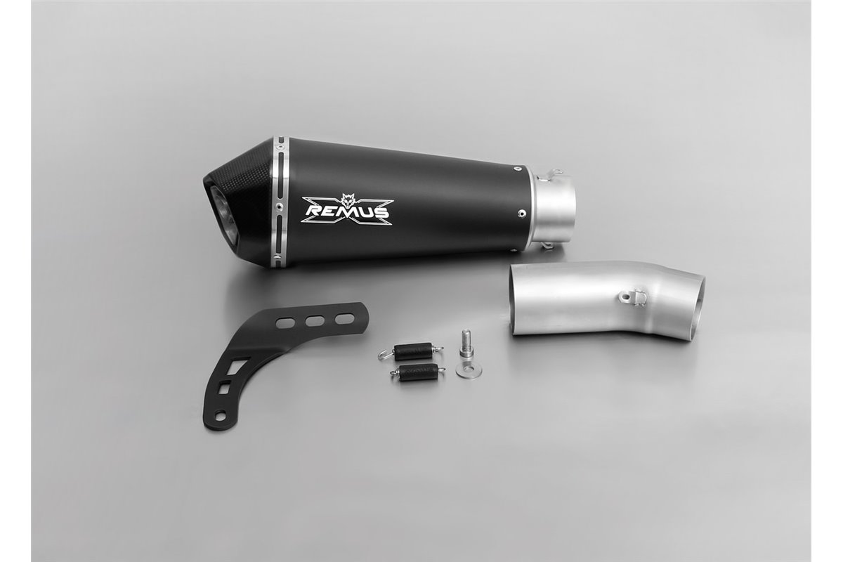 Remus terminal exhaust system 056782 155315 Hypercone in black stainless steel Ducati Monster 821 2015