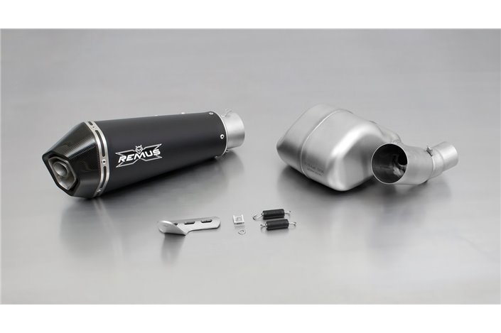 Remus terminal exhaust system 406782 155215 Hypercone in black stainless steel Ducati Scrambler Full Throttle 2015