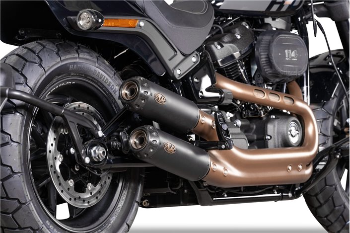 Exhaust Pair Silencers VPerformance Black AHAR0290048 Harley-Davidson Fat Bob 2021-2024