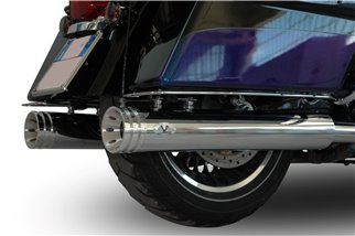 Exhaust Pair Silencers VPerformance Chrome AHAR0210001 Harley-Davidson Touring 2004-2017