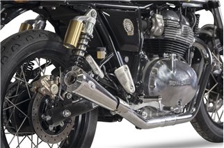 Paire de silencieux d'échappement VPerformance Chrome AROE0020017 Royal Enfield GT 650 Interceptor