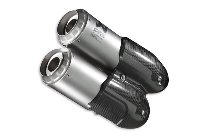 Ducati 373413 Coppia Silenziatori Titanio Akrapovic Per Panigale Supersport - S 17-20 Ufficiale Per