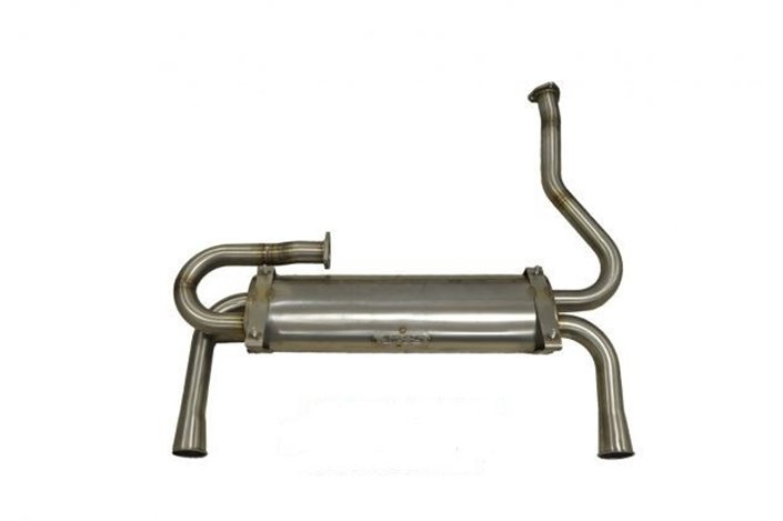 TERMINAL EXHAUST WITH SILENCER AND DOUBLE OUTLET LANCIA STRATOS HF 2.4 STEEL