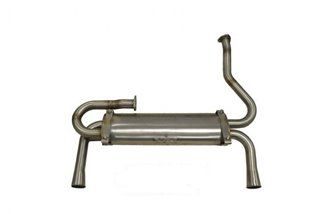 TERMINAL EXHAUST WITH SILENCER AND DOUBLE OUTLET LANCIA STRATOS HF 2.4 STEEL