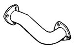 REAR EXHAUST PIPE ANSA FR 3212 FERRARI 308 GTBI GTSI 4V 1982 1985