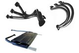 EXHAUST KIT WITH 2 BOXES SILENCER AND MANIFOLDS FOR FERRARI DINO 206 GT 1968 1969