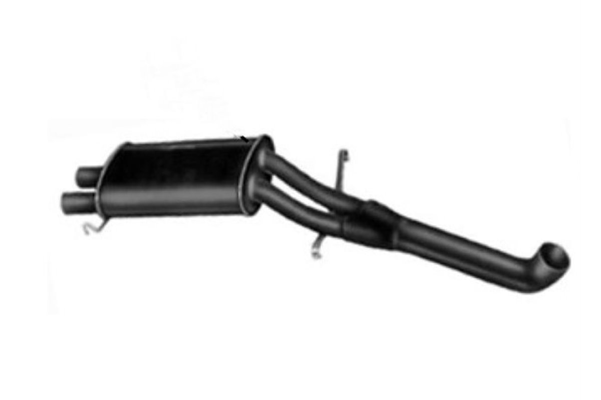 Central silenced exhaust Ansa AL 4165 Alfa Romeo 75 2.5 V6 Quadrifoglio Oro/Milano from 1985 to 1987