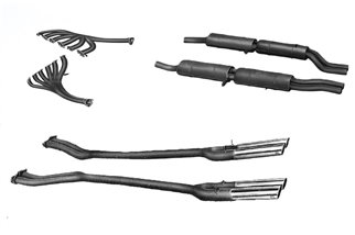 Complete Ansa Ferrari 250 SWB road exhaust kit from 1959 to 1963