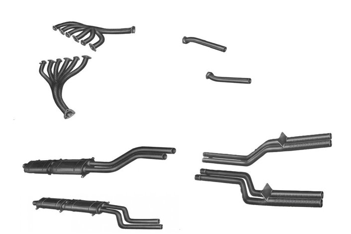 Complete exhaust kit Ansa Ferrari 250 Tour de France (TDF) from 1955 to 1959