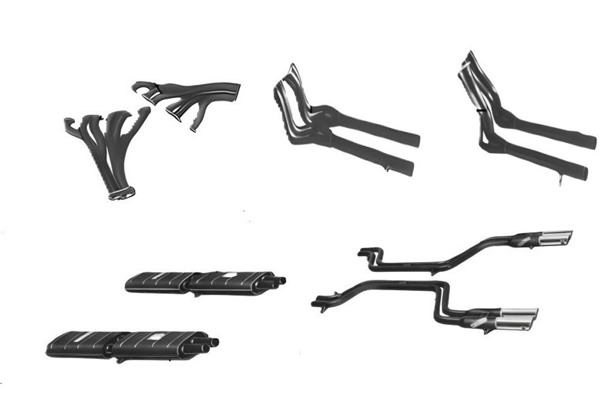 Kit scarico completo Ferrari 275 GTB/4 e GTS/4 dal 1966 al 1968