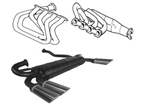 Kit d'échappement complet Ansa Ferrari 328 GTB – GTS de 1985 à 1989