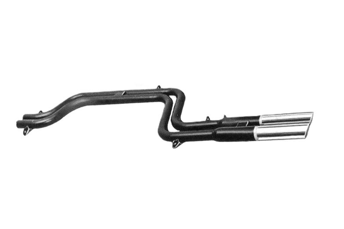 Right rear exhaust silencer Ansa FR 1227 Ferrari 365 GTC/4 Coupè (Gobbone) from 1971 to 1972