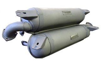 Central exhaust silencers Ansa Ferrari 512bbi Iniezione from 1981 to 1984