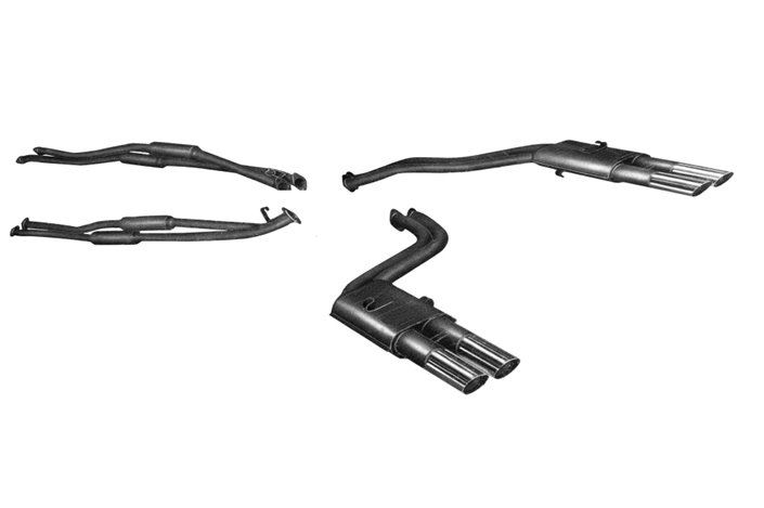 Ansa exhaust kit Lamborghini Jarama 400 GTS 2+2 from 1972 to 1976